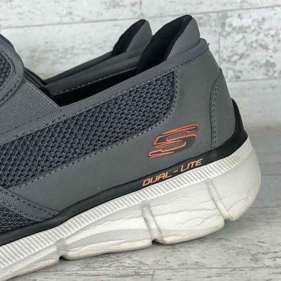 Skechers SN 52937S Gray Slip On Dual Lite Relaxed Fit Men's Sz 9 - Picture 2 of 12